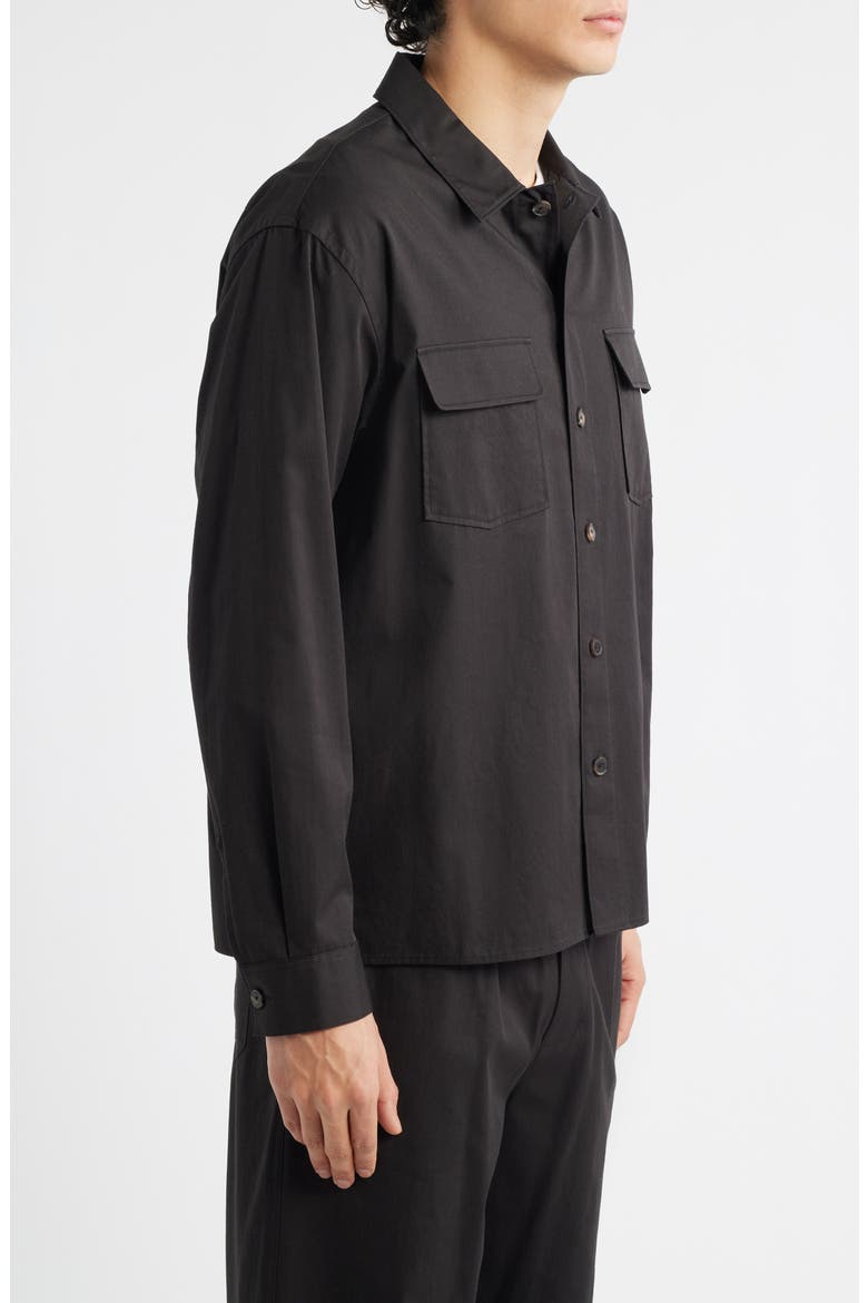 Double Pocket Overshirt, Alternate, color, WASHED BLACK