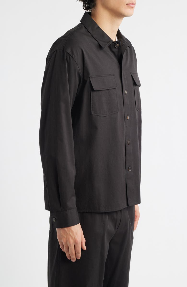 FRAME Double Pocket Overshirt, Alternate, color, Washed Black