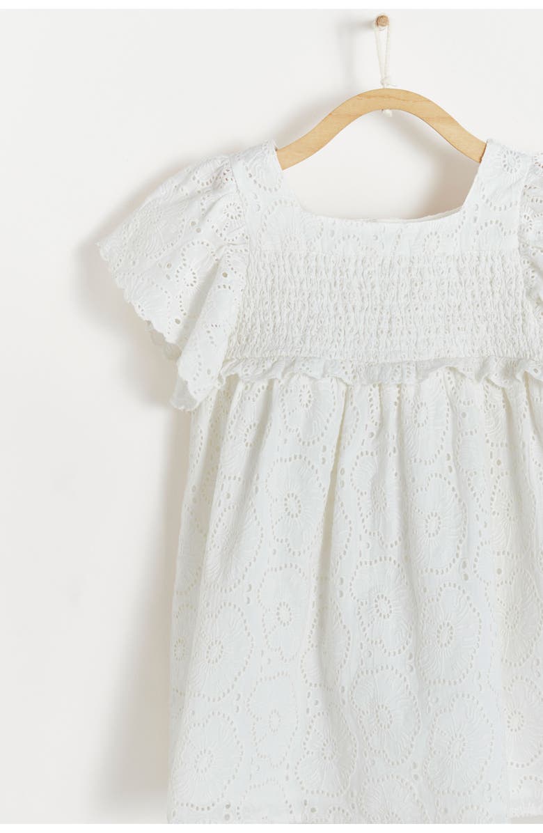 Babycottons Premium Cotton Celebration Dress for Toddler, Alternate, color, Off White