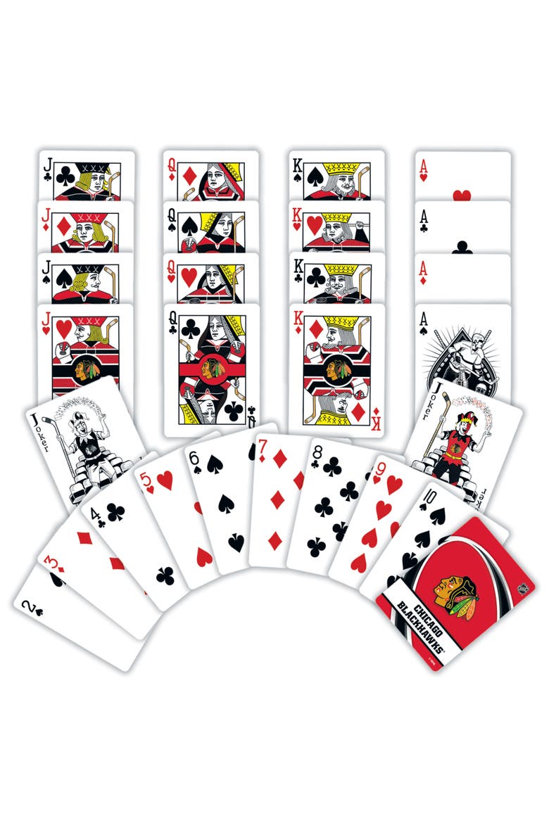 Chicago Blackhawks Playing Cards, Alternate, color, Multicolor