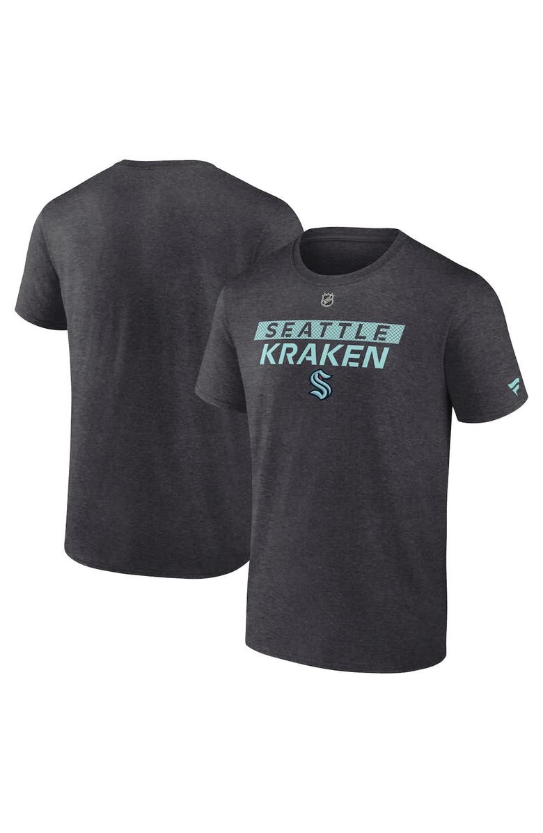 FANATICS Men's Fanatics Heather Charcoal Seattle Kraken Authentic Pro Core Primary T-Shirt, Main, color, Heather Charcoal