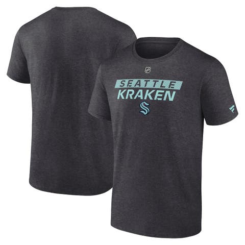 Men's Fanatics  Heather Charcoal Seattle Kraken Authentic Pro Core Primary T-Shirt