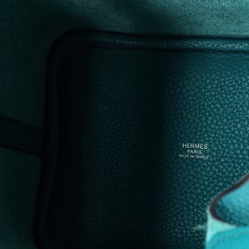 Pre-owned Hermes Hermes Picotin Lock Bag Clemence Pm In Blue