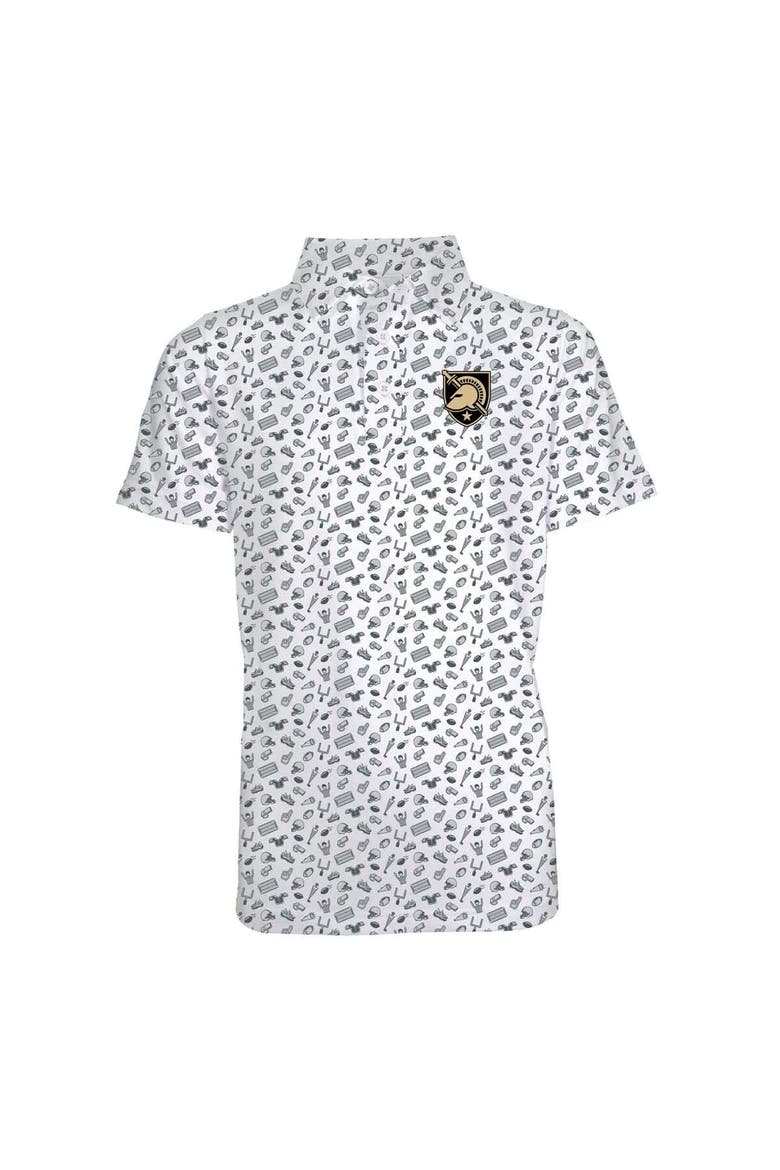 Toddler Garb White/Gray Army Black Knights Tom Allover Print Performance Polo, Main, color, White