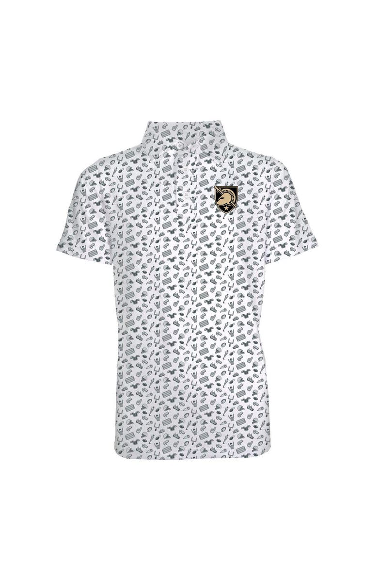 GARB Toddler Garb White/Gray Army Black Knights Tom Allover Print Performance Polo, Main, color, White