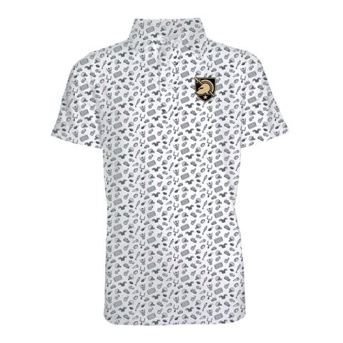 Toddler Garb White/Gray Army Black Knights Tom Allover Print Performance Polo