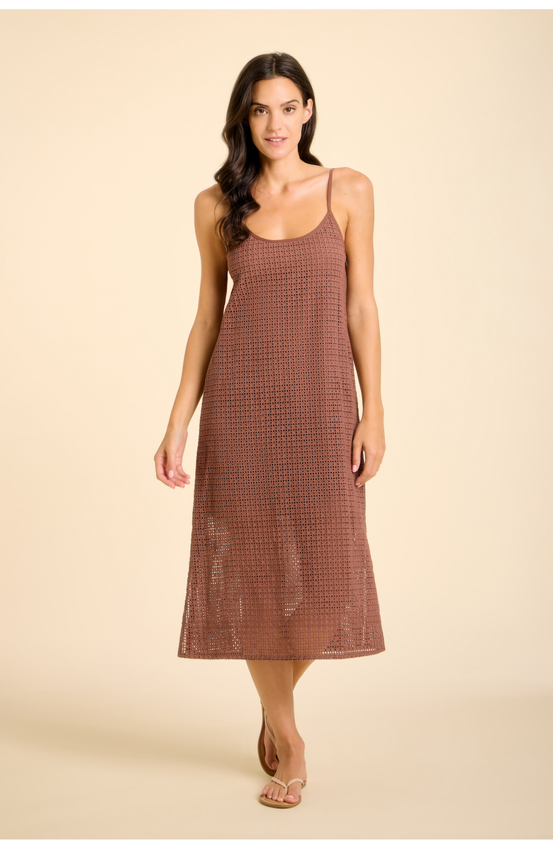 SITANO Figo Tank Dress, Main, color, Brown