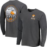 IMAGE ONE Men's Black Oklahoma State Cowboys Circle Campus Scene Long Sleeve T-Shirt