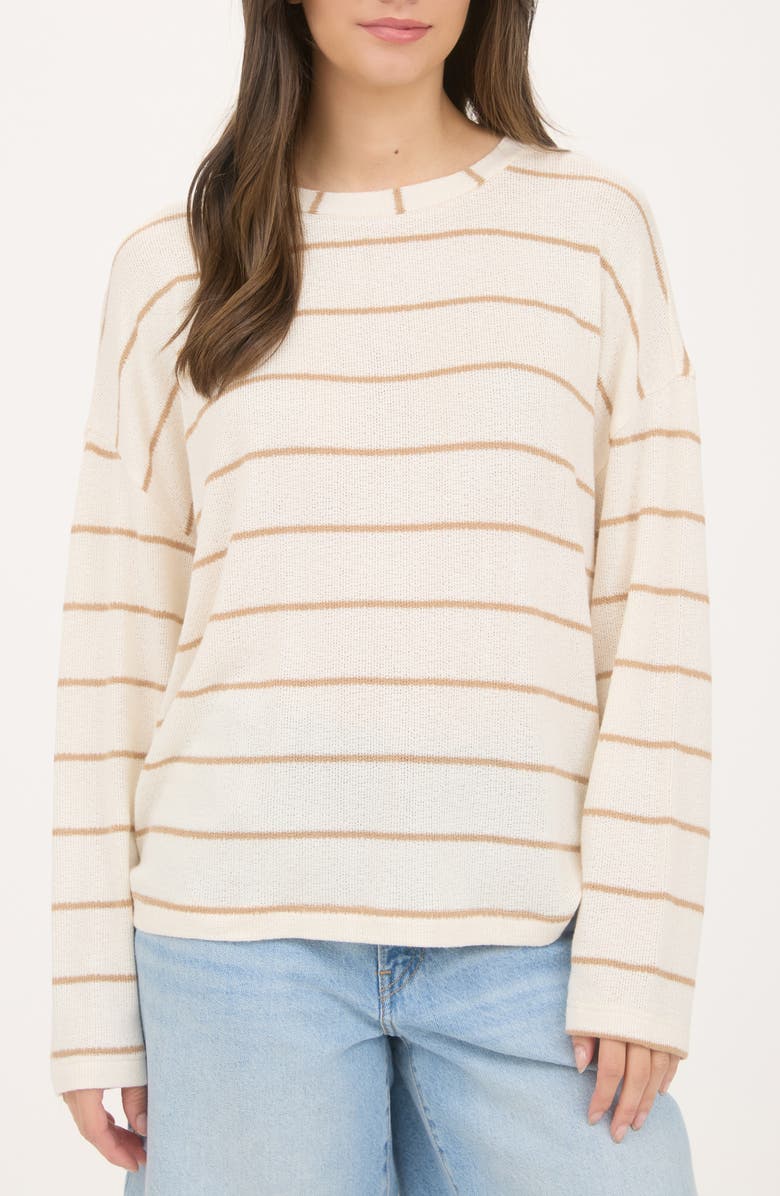 Blu Pepper Striped Long Sleeve Sweater, Main, color, 