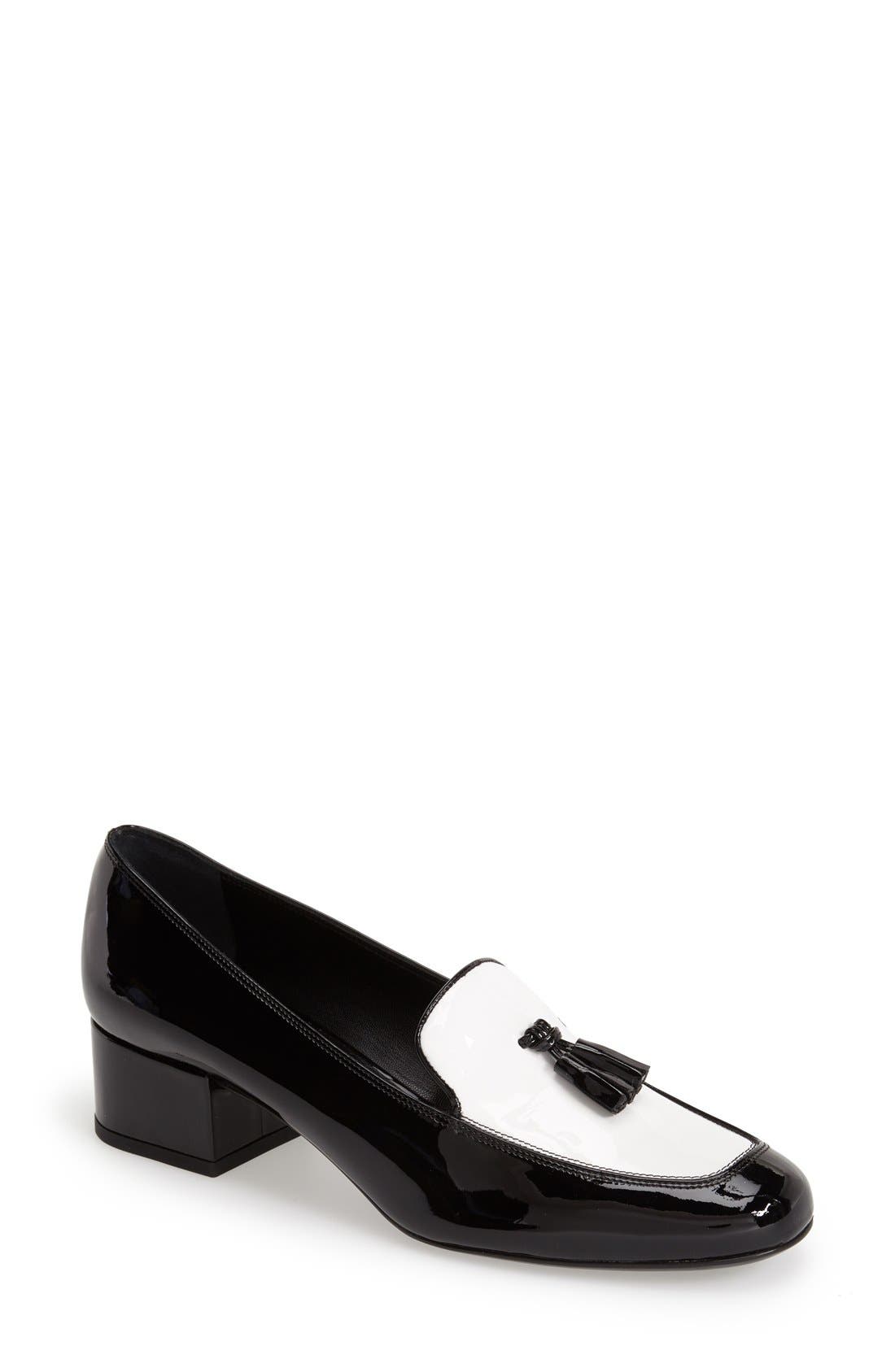 Saint Laurent 'Babies' Tassel Loafer, Main, color, 