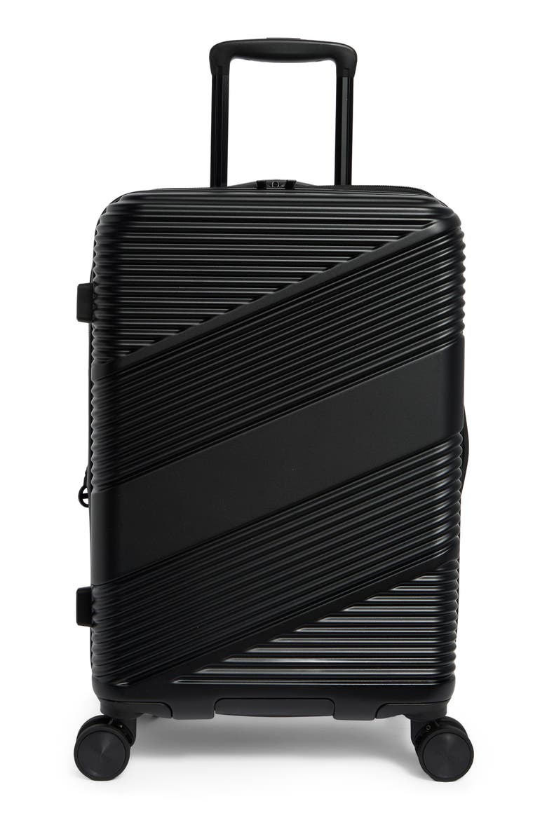 Ravia 20-Inch Hardside Carry-On Luggage, Main, color, BLACK