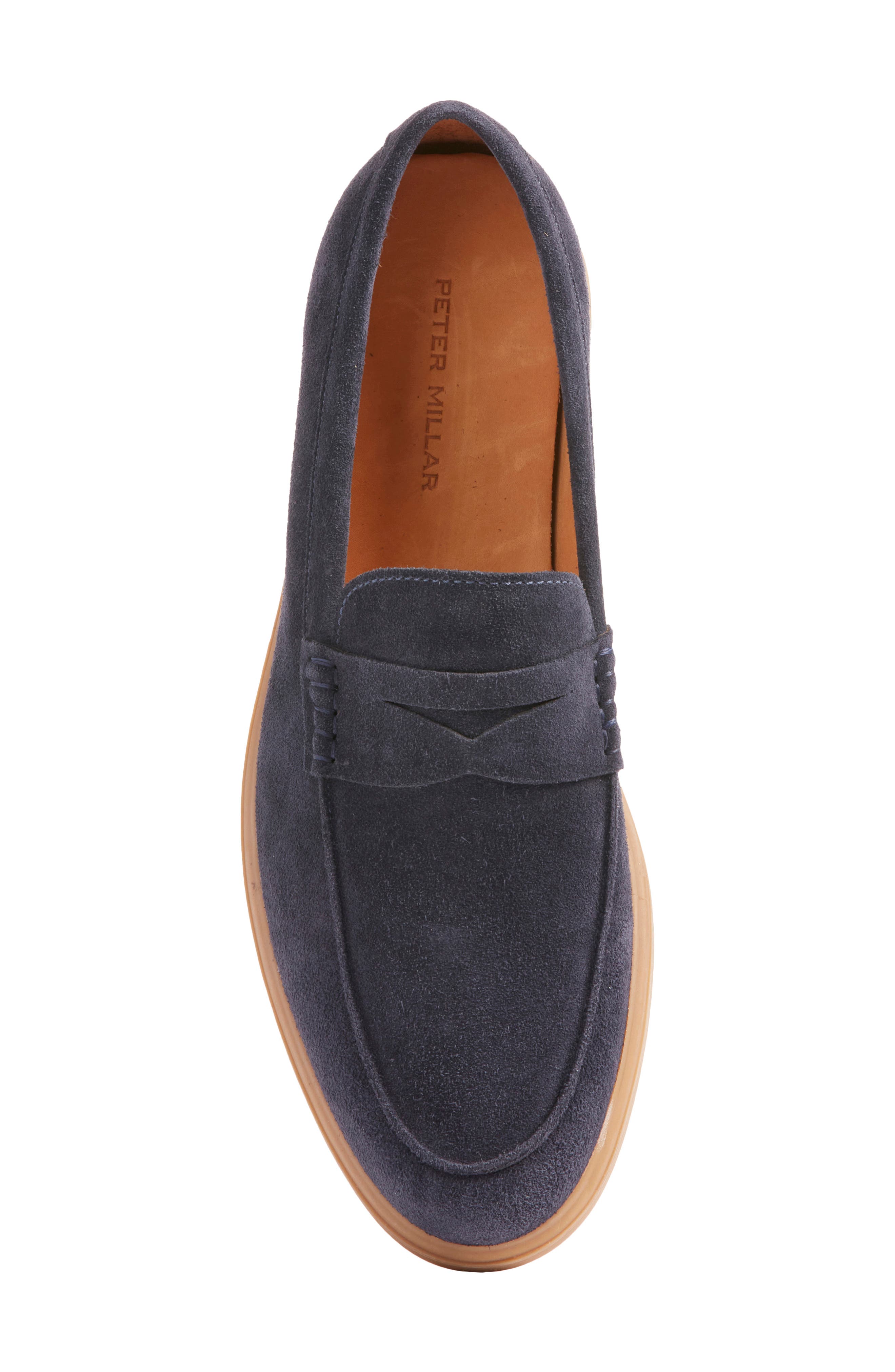 Excursionist Water Resistant Penny Loafer, Alternate, color, DARK NAVY