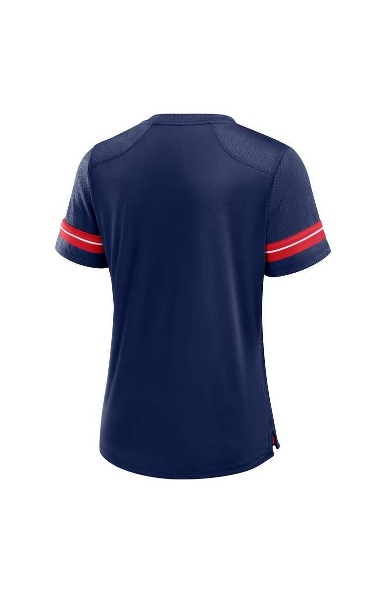 FANATICS Women's Fanatics Navy New England Patriots Play Script Lace-Up T-Shirt, Alternate, color, Navy