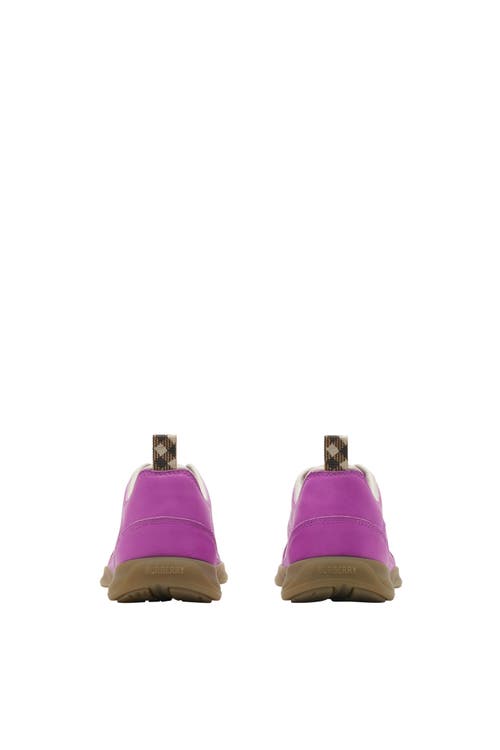Burberry Leather Matrix Sneakers In Palma