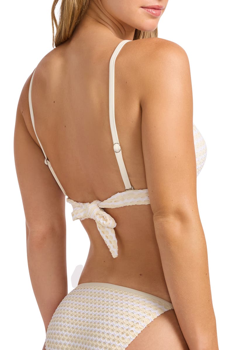 Seafolly Milti Fit Triangle Bikini Top, Alternate, color, Ecru