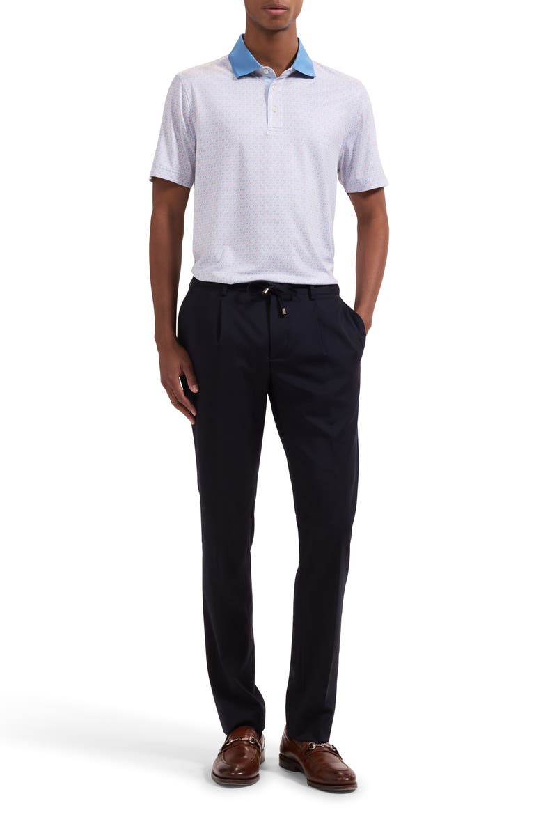 Bugatchi Three-Button Performance Polo, Alternate, color, Jojoba