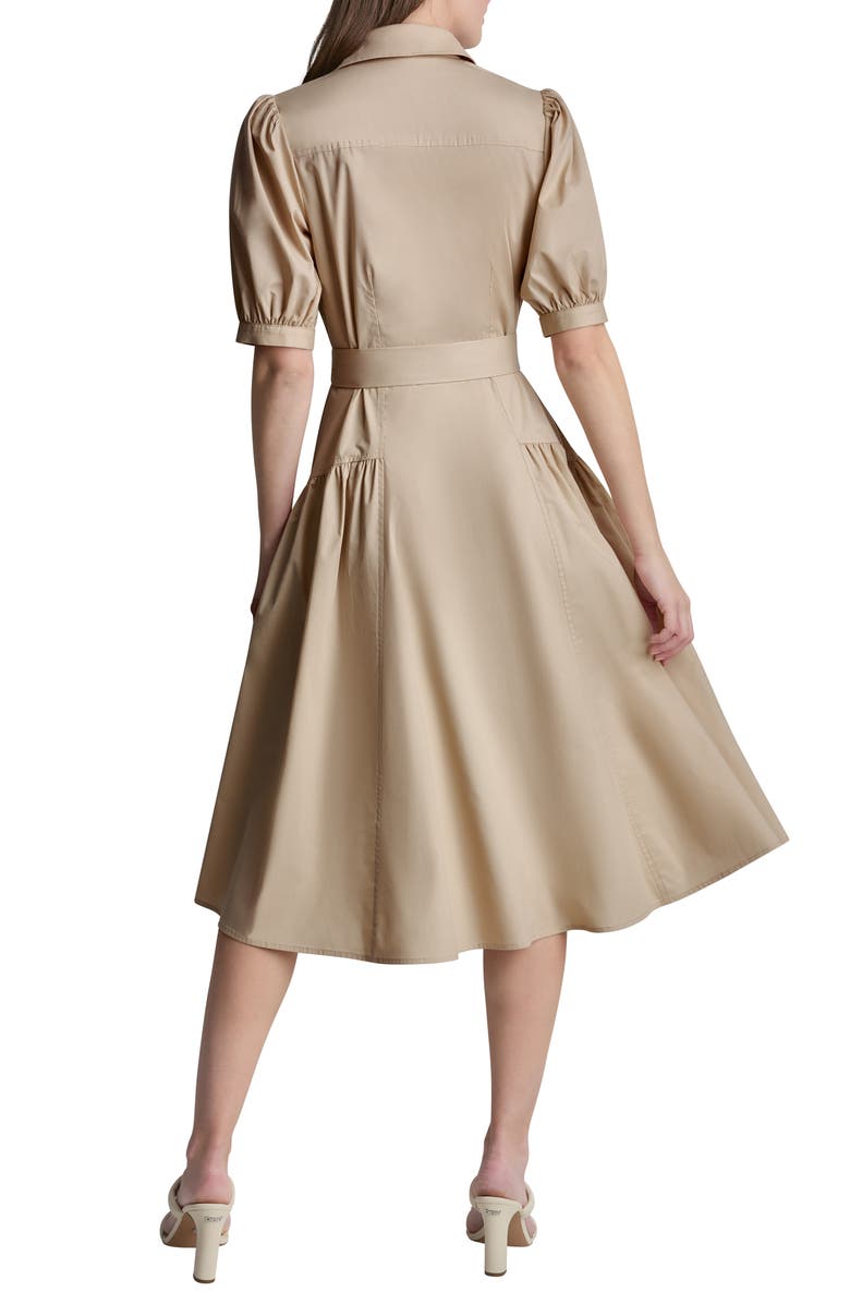 DKNY Drop Waist Midi Dress, Alternate, color, Moonlight