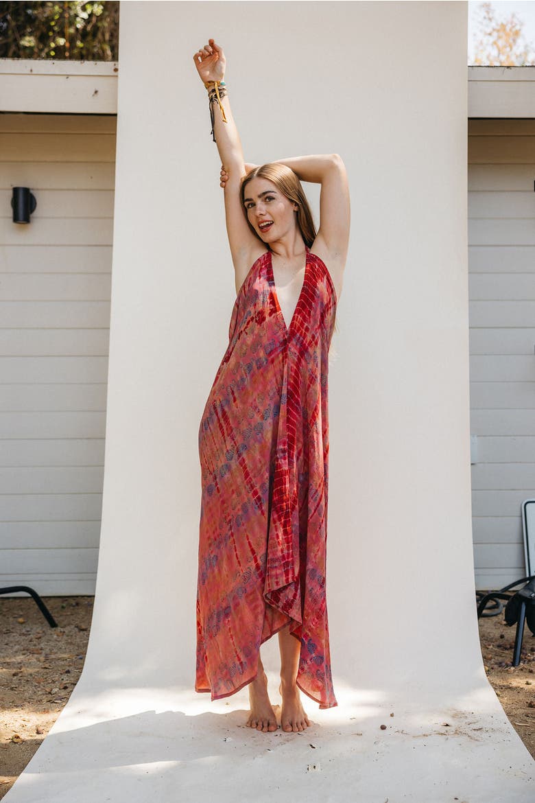 Classic Silk Dress Wildflower, Alternate, color, Pink