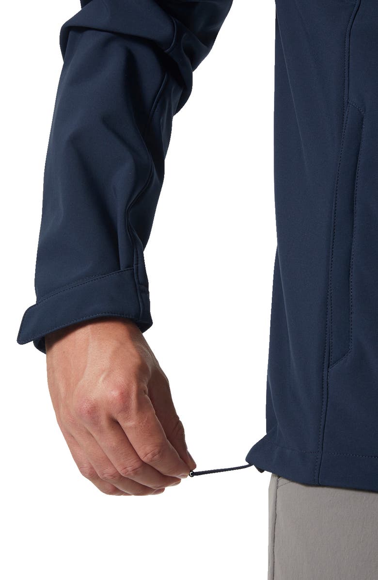 Helly Hansen Paramount Water Resistant Hooded Softshell Jacket, Alternate, color, Navy