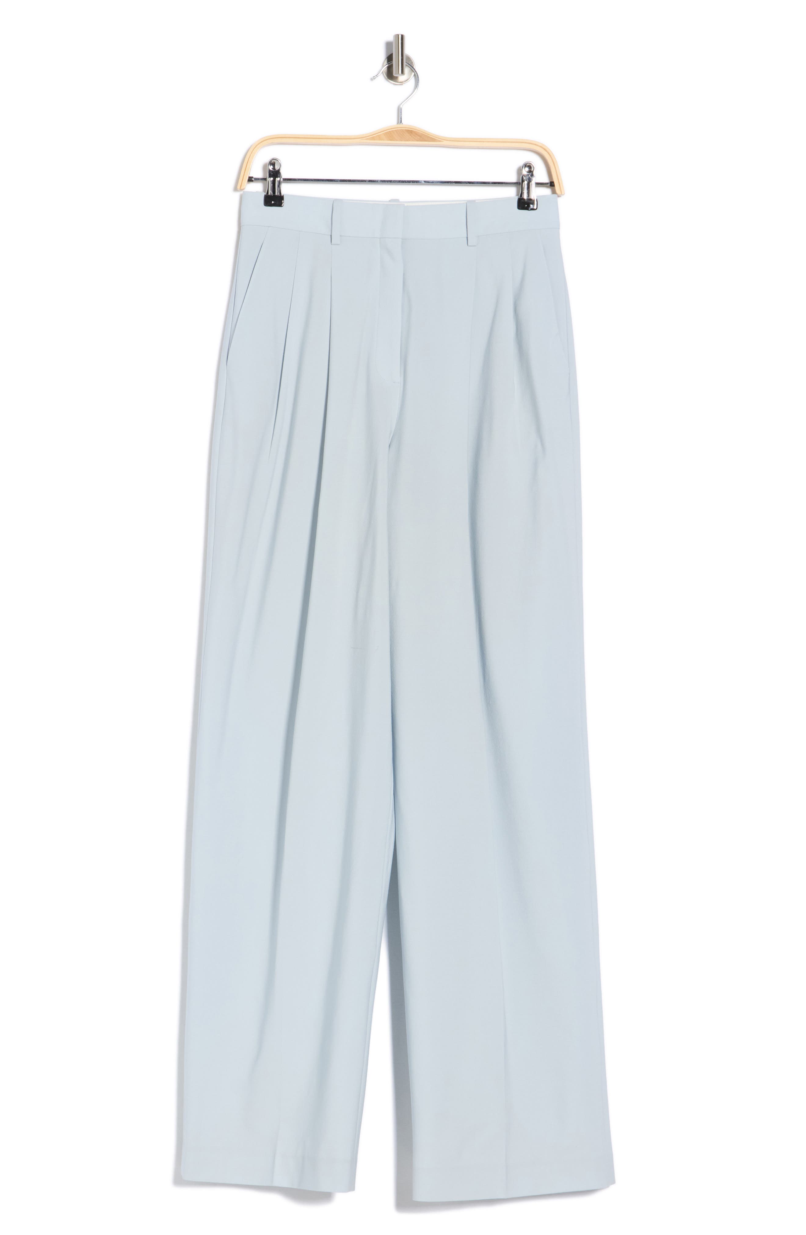 Theory Double Pleat Wool Blend Trousers