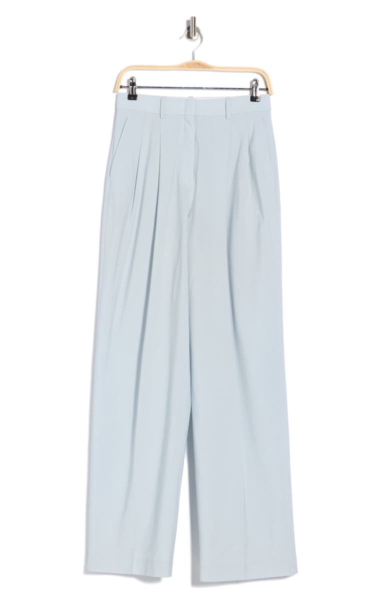 Theory Double Pleat Wool Blend Trousers, Main, color, Skywriting