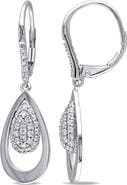 Julianna B. Diamond Dangle Teardrop Earrings 14k White Gold