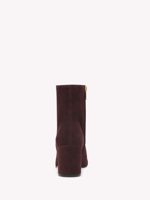 Gianvito Rossi Joelle Suede Block-heel Booties In Red