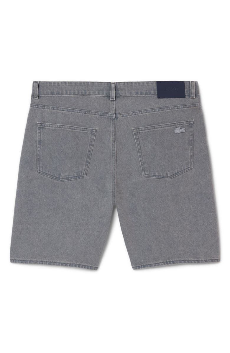 Lacoste Straight Leg Denim Shorts, Alternate, color, Washed Calcaire