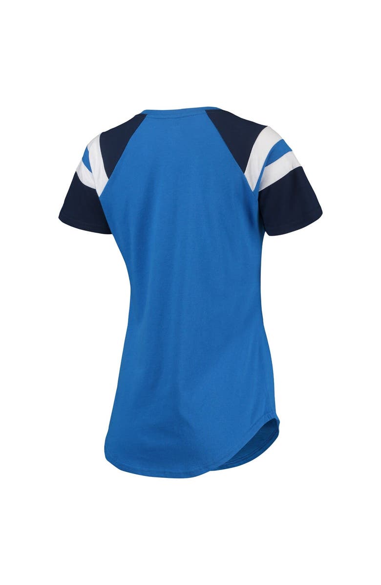 STARTER Women's Starter Royal/Navy Toronto Blue Jays Game On Notch Neck Raglan T-Shirt, Alternate, color,