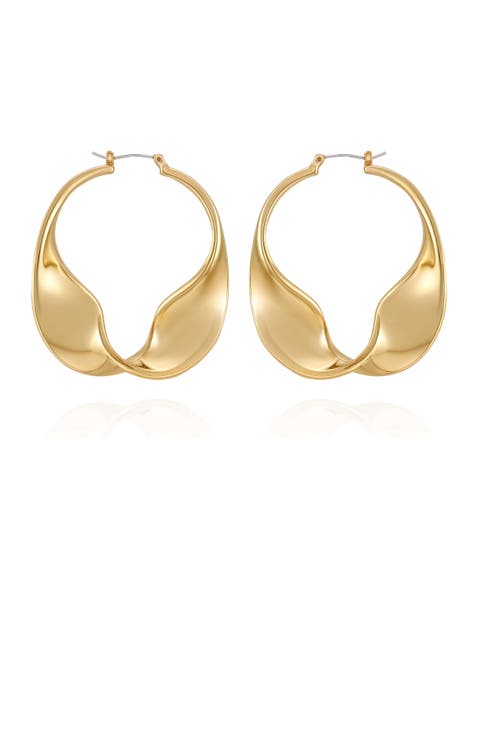 Sculptural Twisted Hoop Earrings