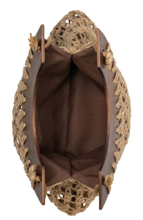 Jeffrey Campbell Island-grl Raffia Shoulder Bag In Natural Brown