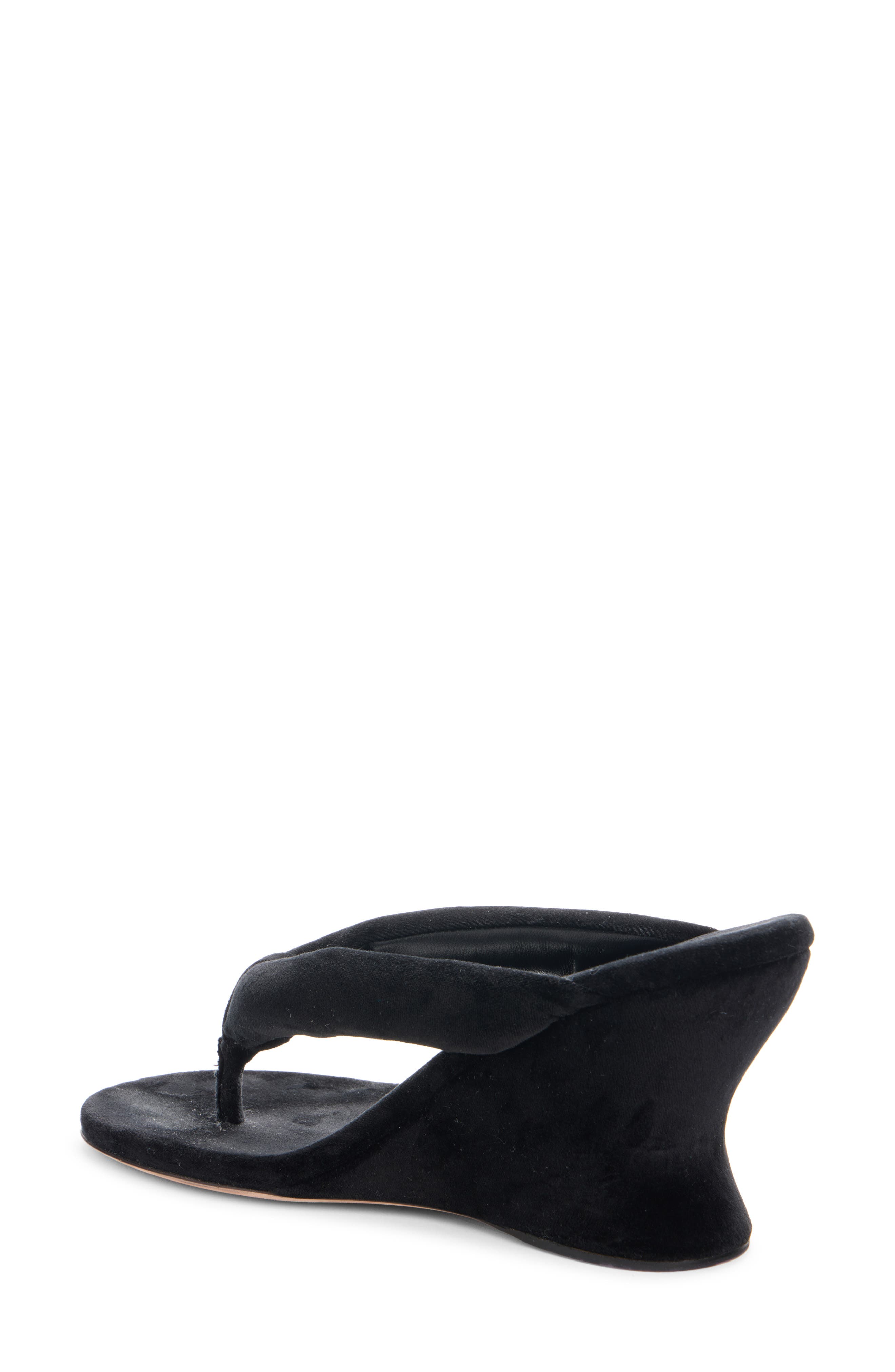 Balenciaga Gaeta Wedge Thong Sandal, Alternate, color, Black