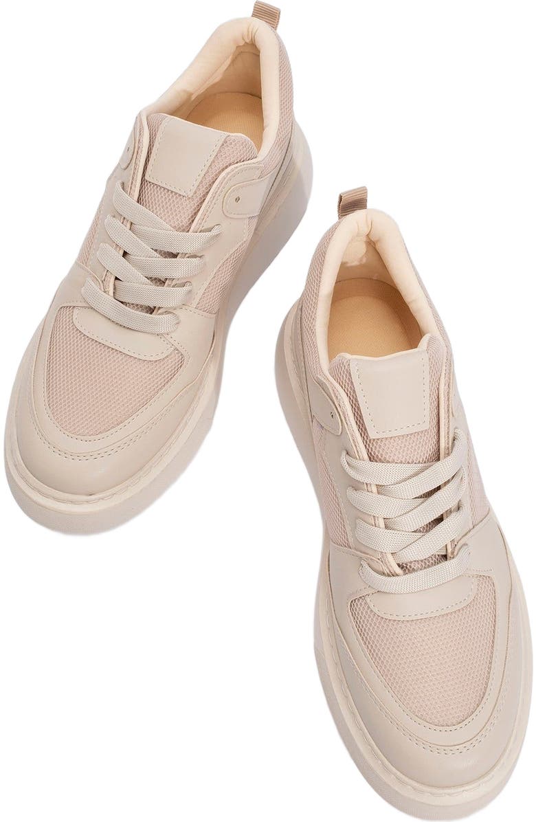 Forever & Always Shoes Ingrid Platform Sneakers, Alternate, color, Beige