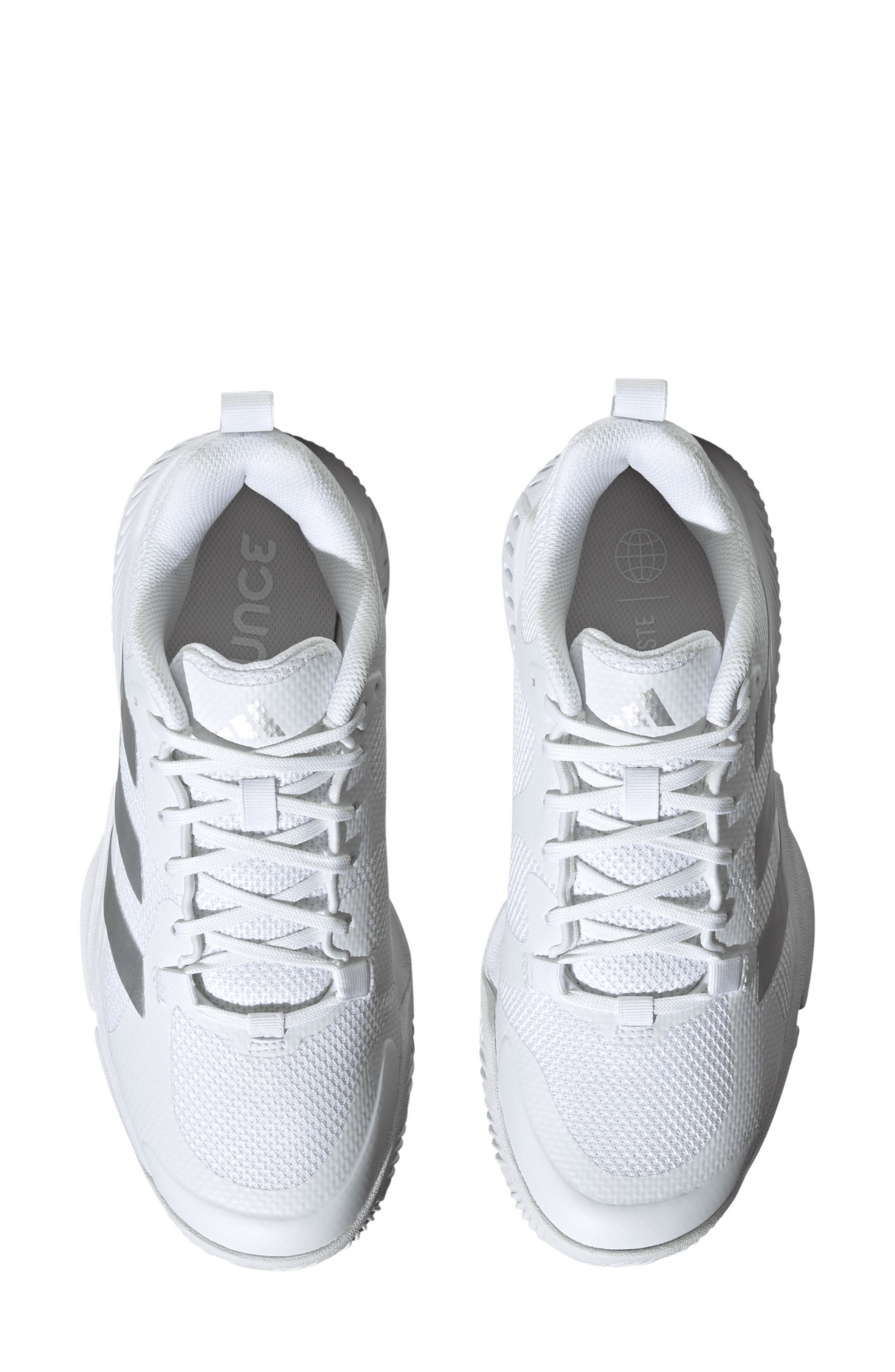 adidas Court Team 2.0 Training Shoe, Alternate, color, White/ Silver Metallic/ Grey