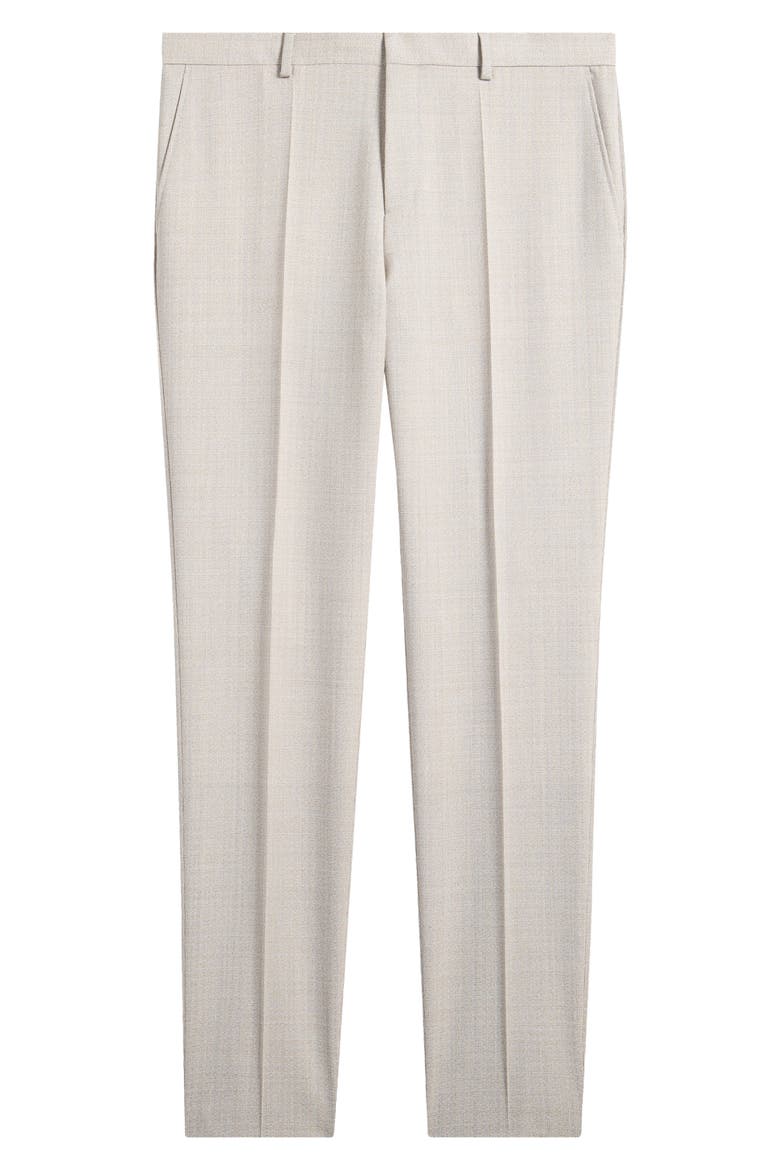 Genius Slim Fit Flat Front Dress Pants, Alternate, color, WHITE