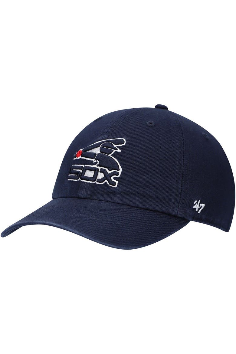 Men's '47 Navy Chicago White Sox 1983 Logo Cooperstown Collection Clean Up Adjustable Hat, Main, color, Navy