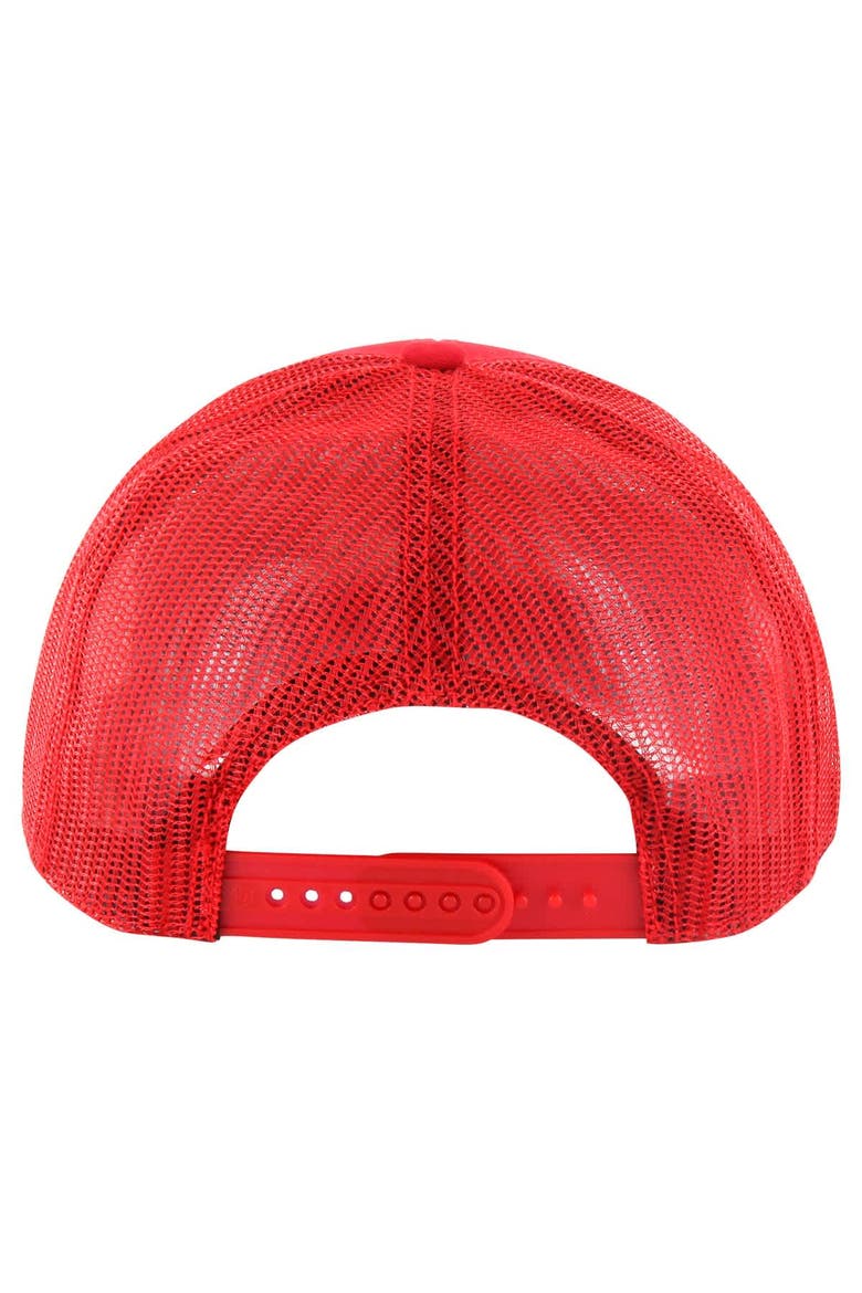 Men's '47 Scarlet Nebraska Huskers Pitstop Trucker Adjustable Hat, Alternate, color, Scarlet