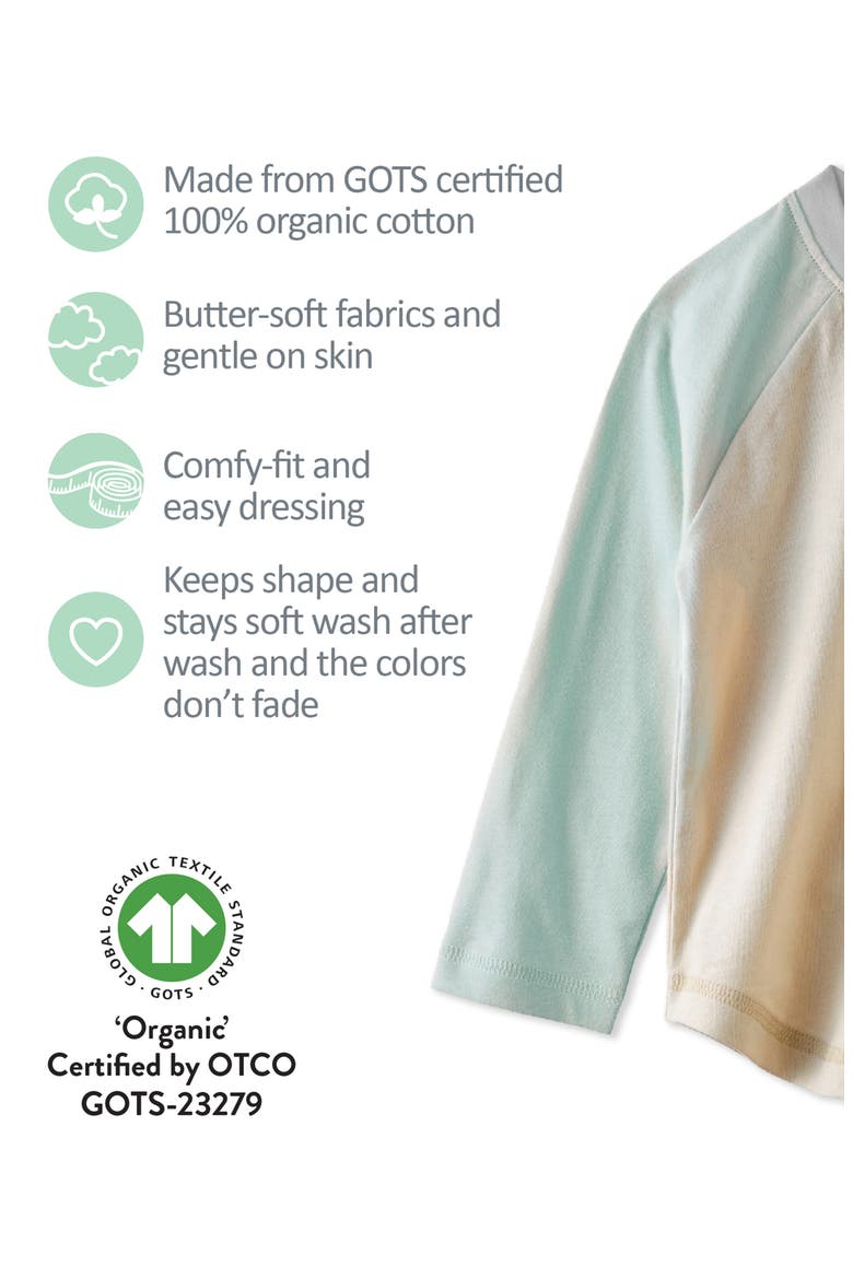 Rookie 3-Pack Organic Cotton Baseball T-Shirts, Alternate, color, SEAFOAM