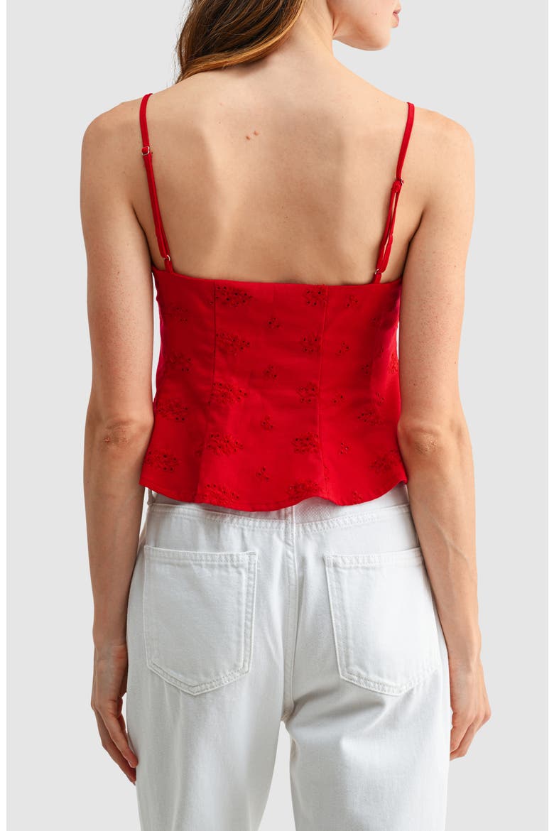 Embroidered Peplum Tank, Alternate, color, RED