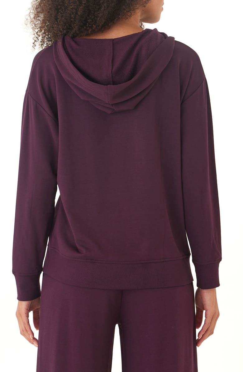 Threads 4 Thought Raya Feather Fleece Hoodie, Alternate, color, Ultra Maroon