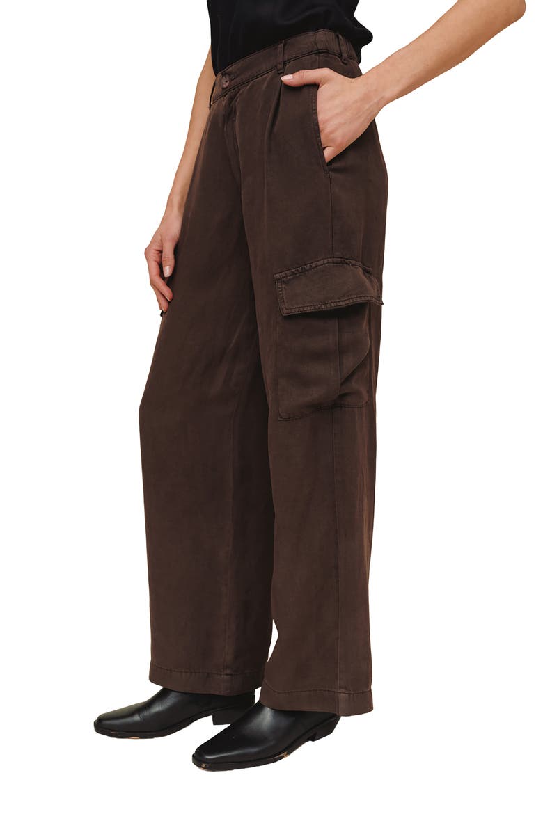 Wide Leg Cargo Pants, Alternate, color, DARK ROAST