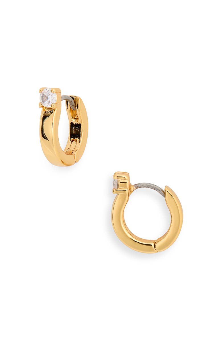 Kate Spade New York precious delights huggie hoop earrings, Main, color, Gold