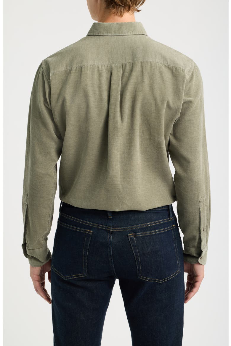 Cotton & Cashmere Corduroy Shirt, Alternate, color, FATIGUE