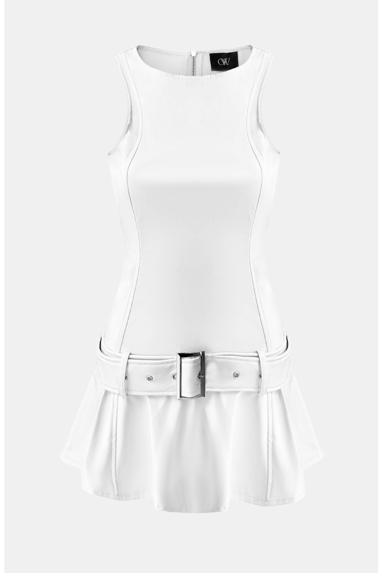 PEARL Mini Dress, Alternate, color, White