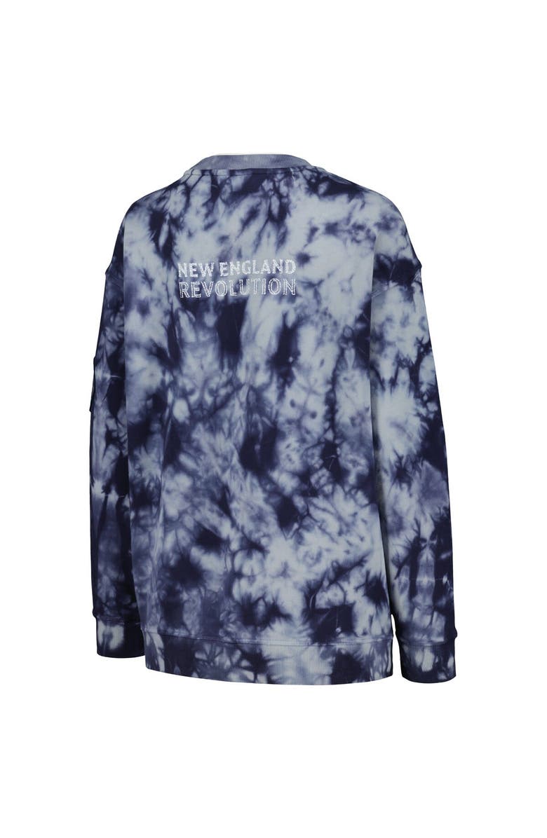 THE WILD COLLECTIVE Women's The Wild Collective Navy New England Revolution Double Collar Pullover Sweatshirt, Alternate, color, Navy