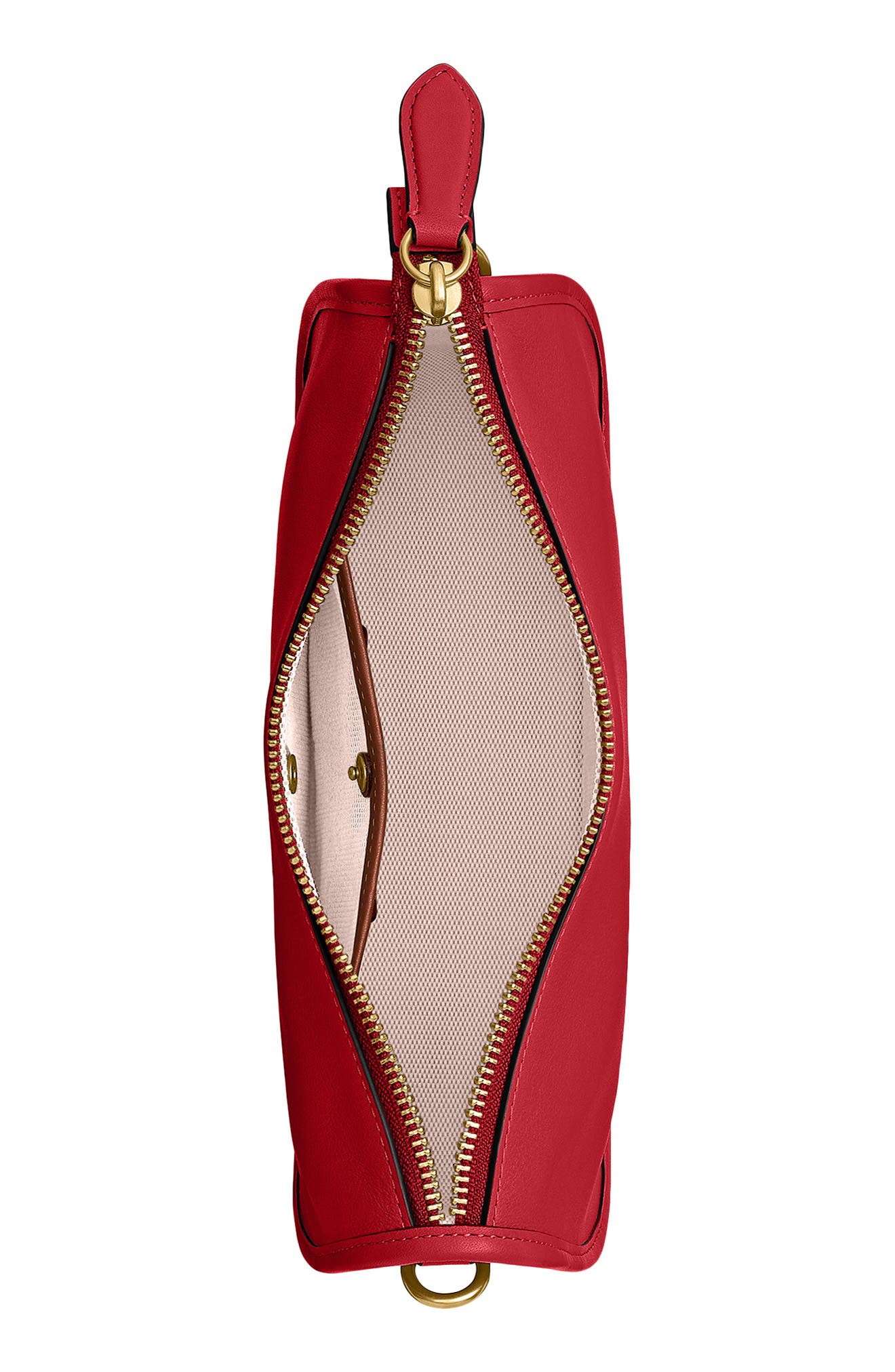 Waverly Natural Grain Leather Shoulder Bag, Alternate, color, SCARLET
