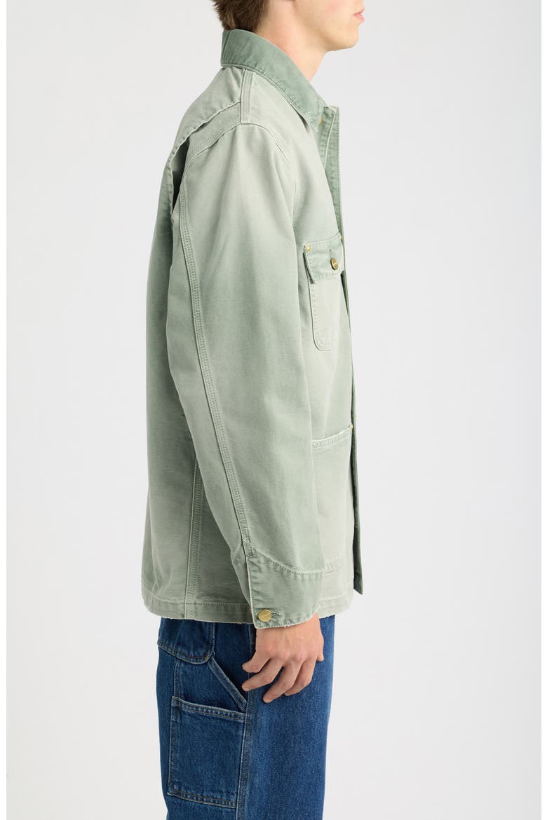 OG Dearborn Organic Cotton Canvas Chore Jacket, Alternate, color, SHADY GREEN