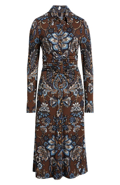 Julia Jordan Floral Print Long Sleeve Shirtdress In Multi