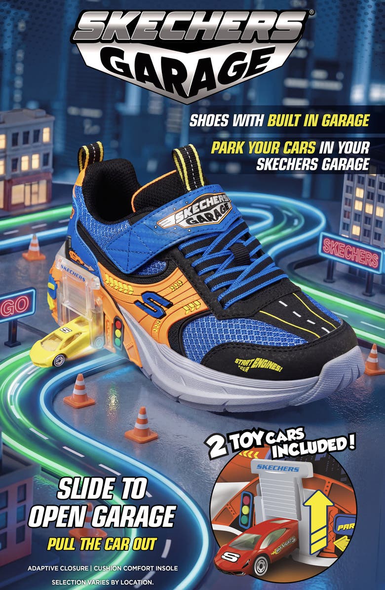 SKECHERS Kids' Garage Sneaker, Alternate, color, Black Multi