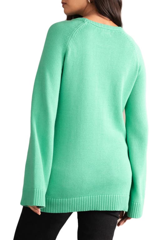 SERAPHINE SERAPHINE CROSSOVER COTTON MATERNITY/NURSING SWEATER